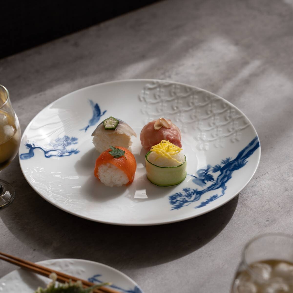 Miyama Traditional Pattern Sho-Chiku-Bai Dinnerware Set (Blue and White Version) - miyama深山食器