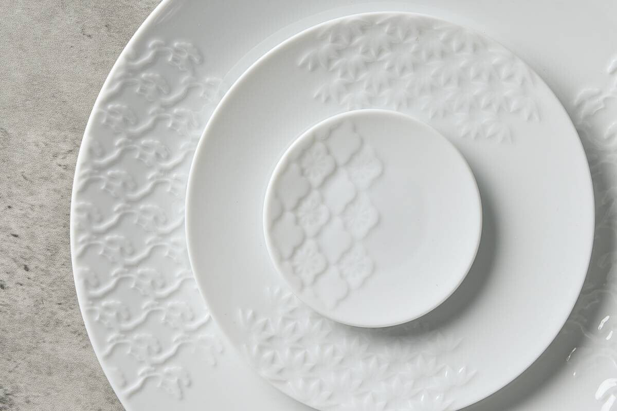 Miyama Traditional Pattern Sho-Chiku-Bai Dinnerware Set (Pure White Version) - miyama深山食器