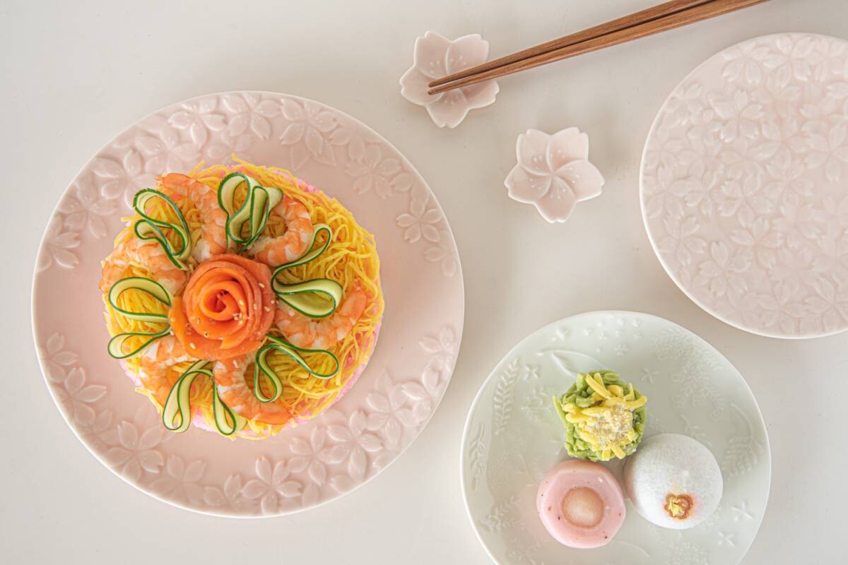 Miyama Sakura Cherry Blossom Pink Plates - miyama深山食器