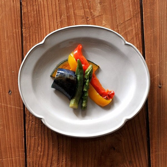 Minoware Cloud Shape Oval Plate - Marushin Pottery丸新製陶所