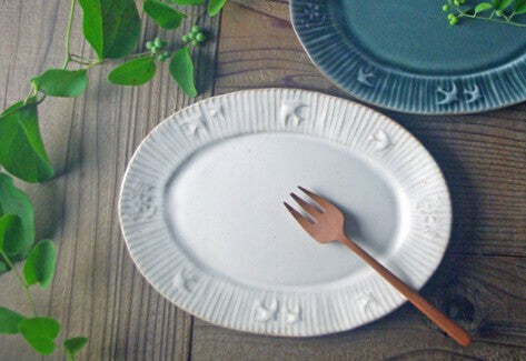 Mashiko Ware Main Plate Morning Bird, Wakasama Pottery