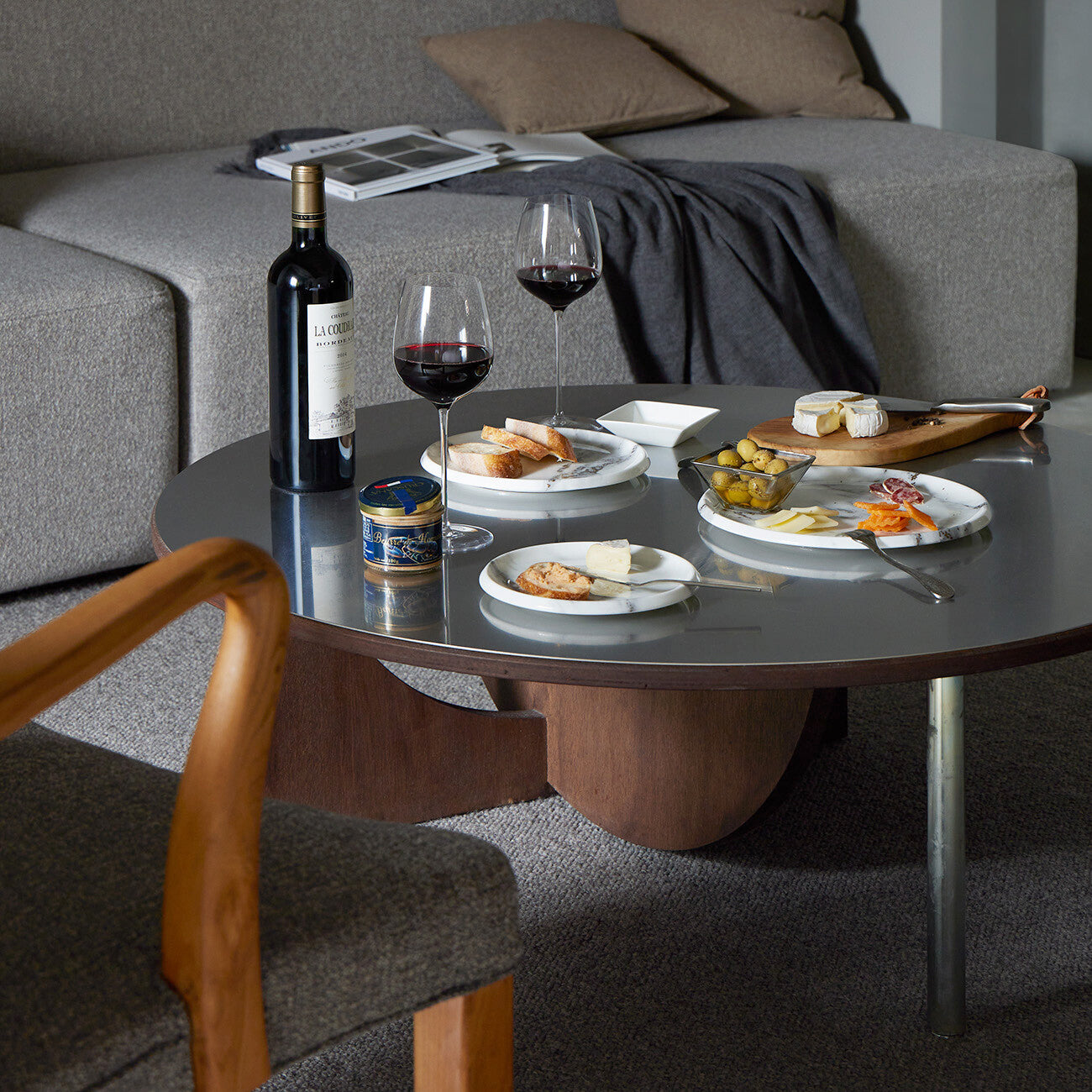 NIKKO Serving Dish with Marble Pattern