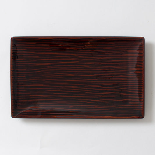NIKKO Glossy Brown Rectangular Serving Plate