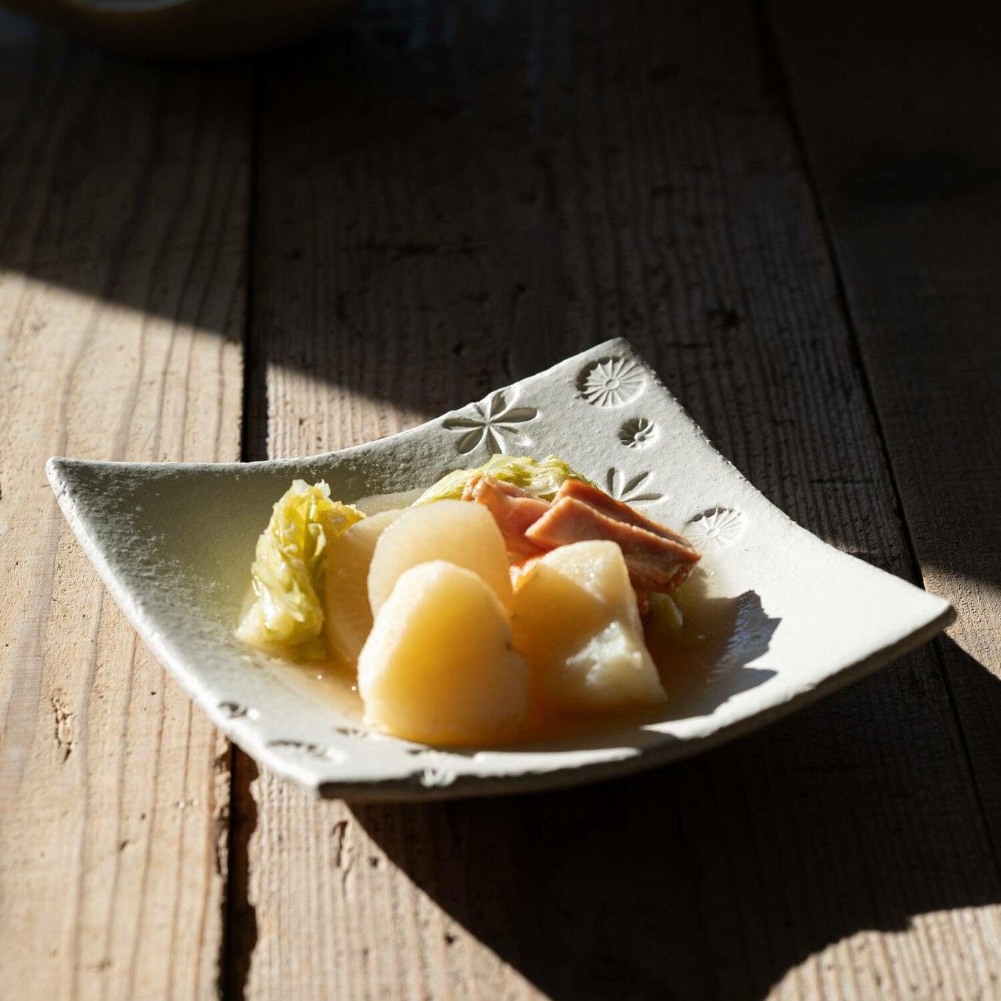 JYUZAN "Inka" square bowl white - Minoware 寿山