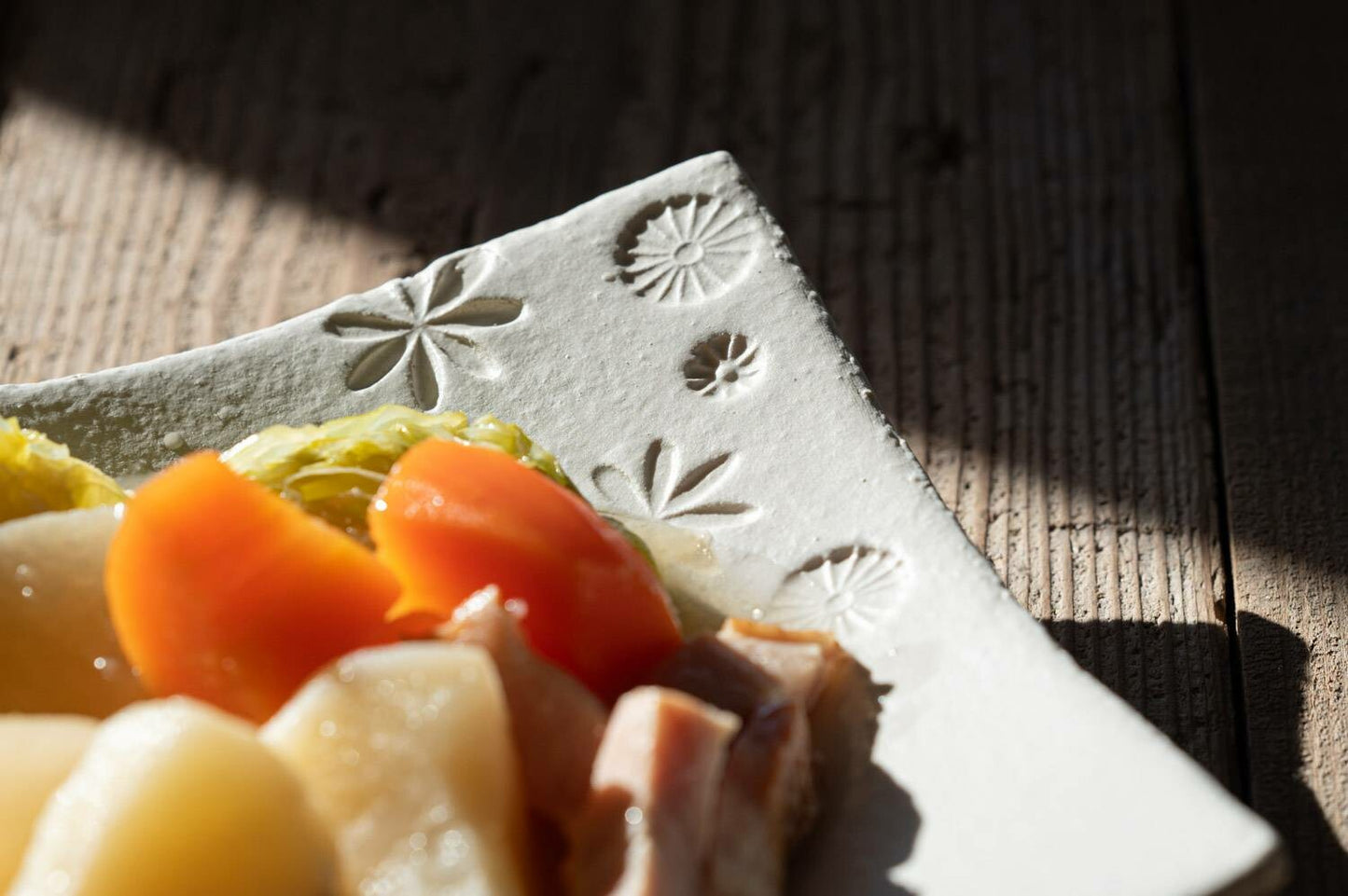 JYUZAN "Inka" square bowl white - Minoware 寿山