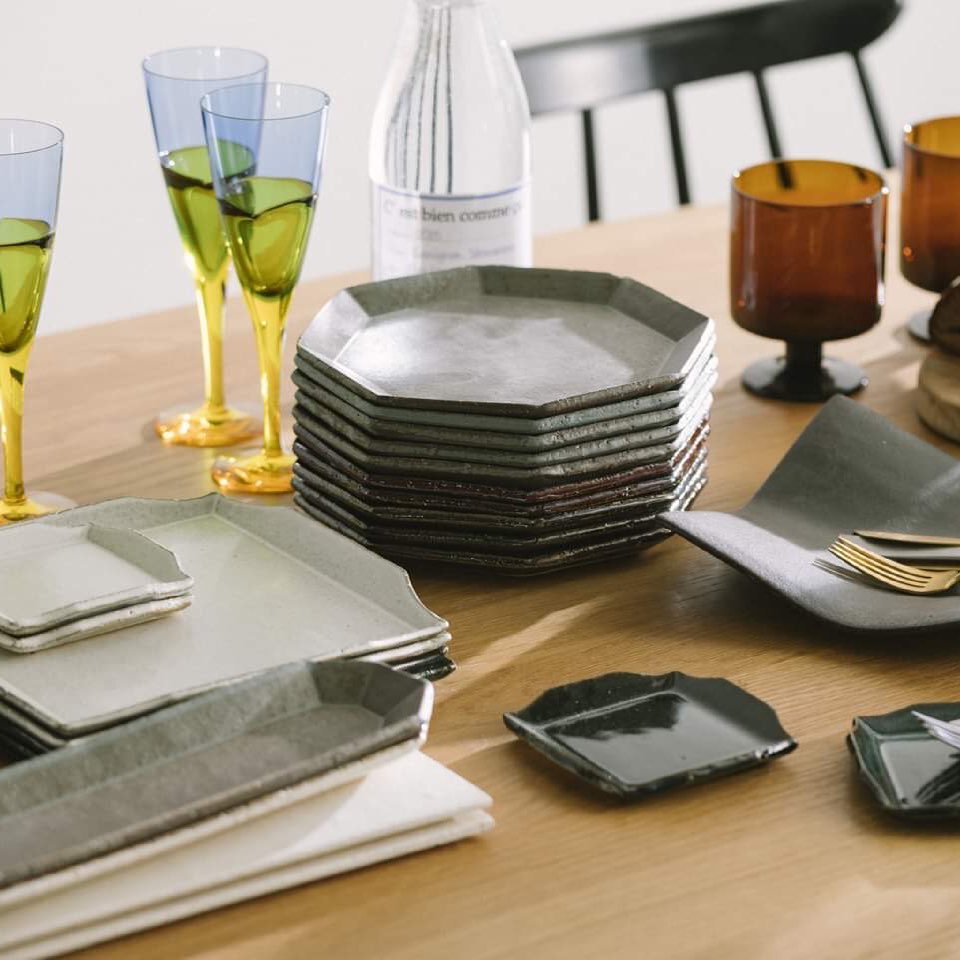 JYUZAN "Angle" Octangle Plate - Minoware 寿山