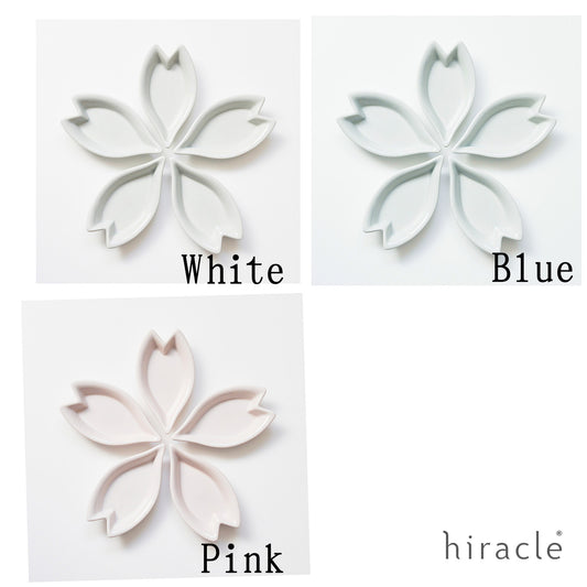 Kutaniware "hiracle" Sakura Sauce Plate Set