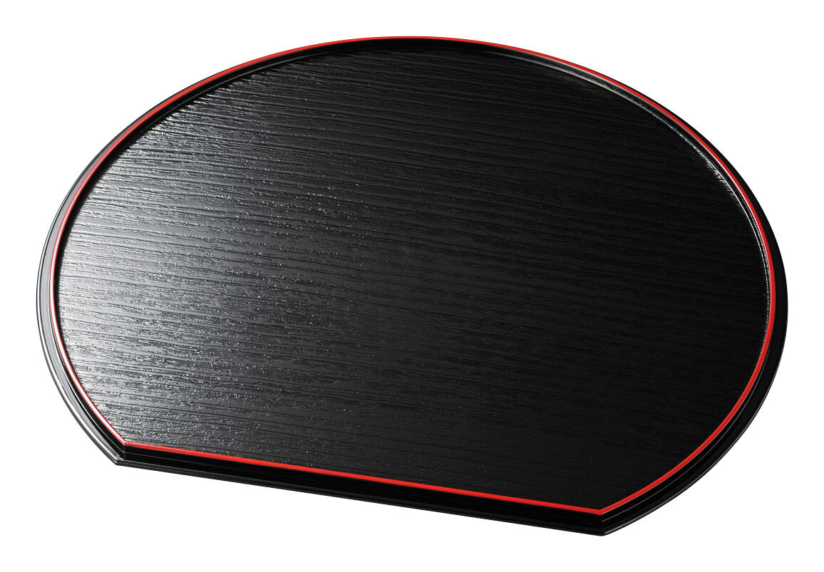 Reversible Half Moon Lacquerware Tray