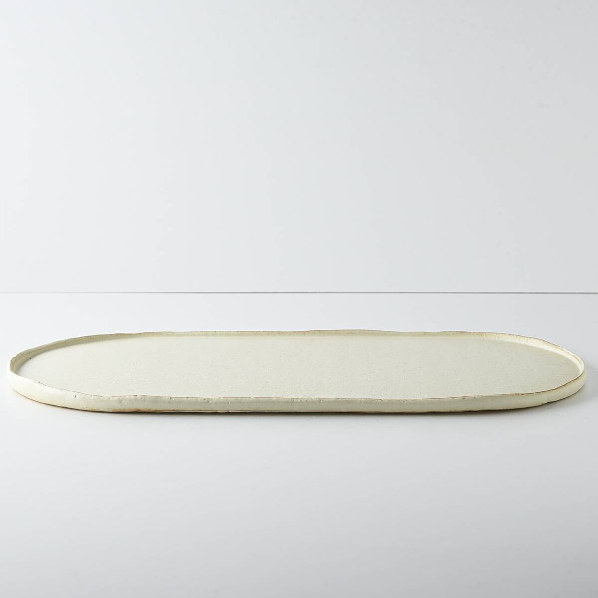 JYUZAN Branche 32cm Oval Plate - Vanilla