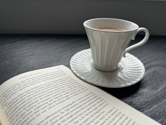 Koyo Toki European Vintage Style Tall Cup and Saucer