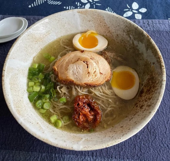 Snow Shino Mino Ware Ramen Bowl M