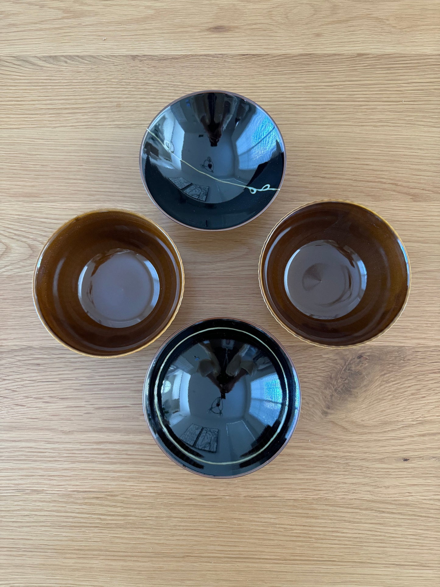 Mitanitouki Handmade Minoware Cafe Vibe Small Rice Bowl, Pair of 2