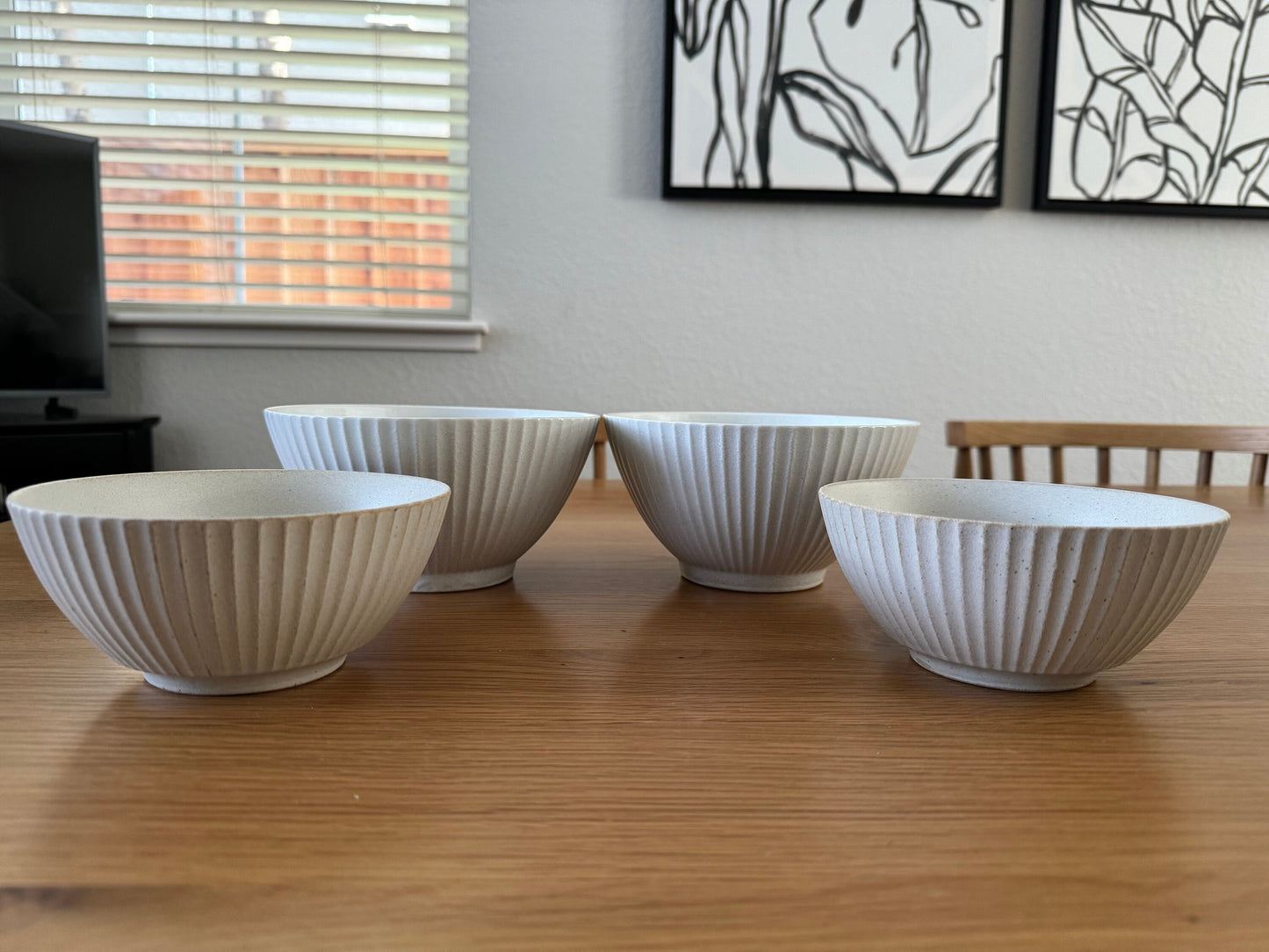 Mitanitouki Handmade Minoware Cafe Vibe Small Rice Bowl, Pair of 2