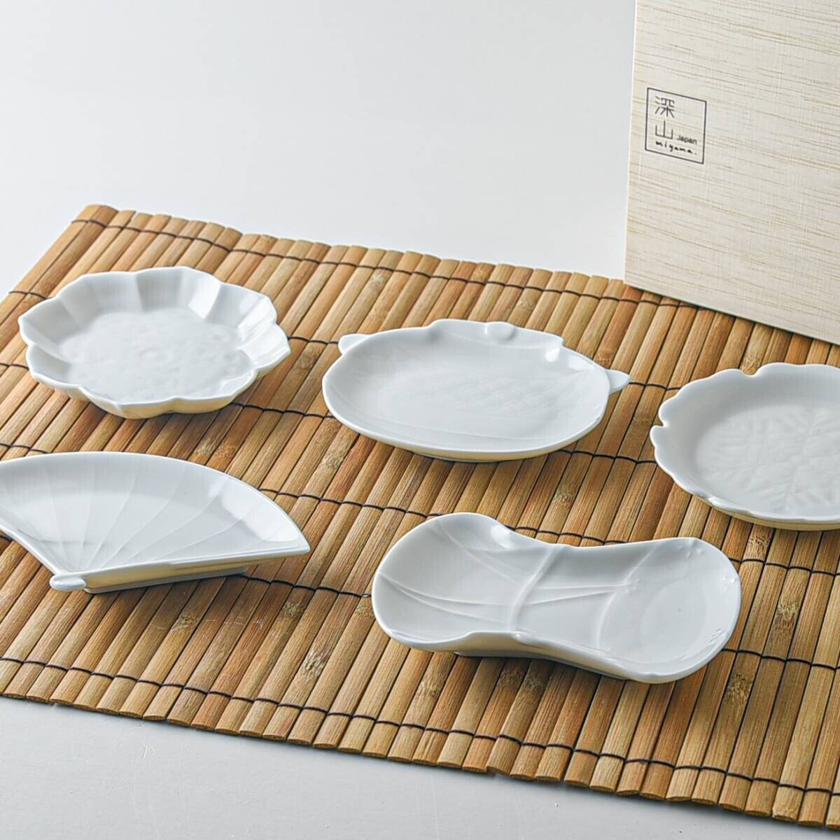 Raku Gaku Small Sauce Plate 5pcs Set - miyama深山食器