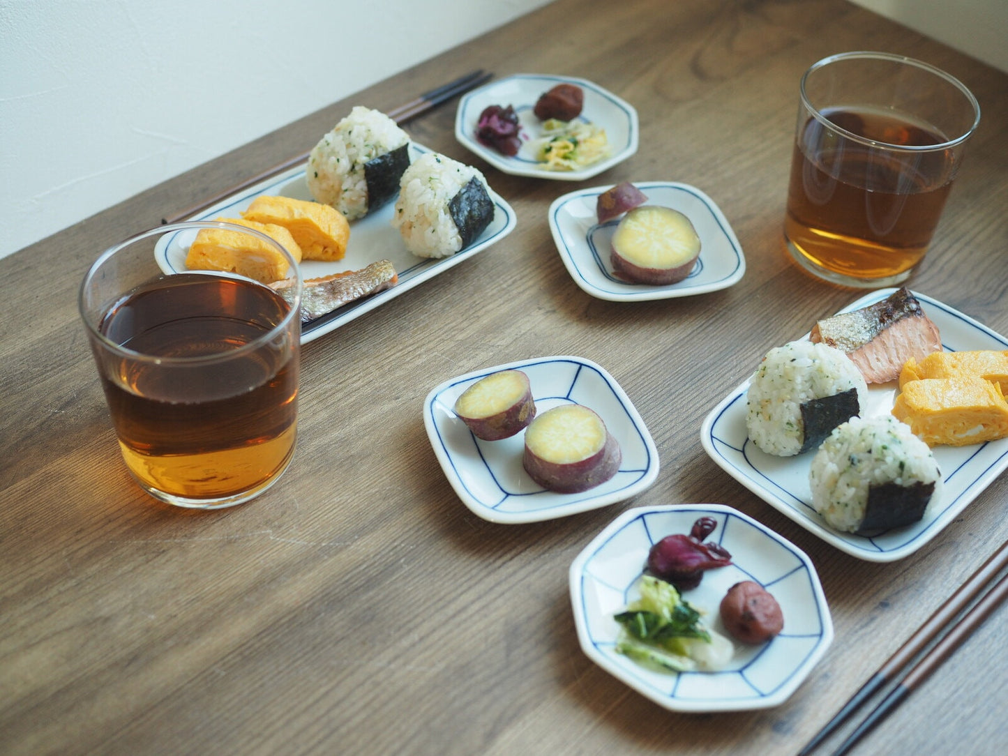 Assortment Set of 3 Blue and White Side Dishes - KANESE NODA 記幸窯