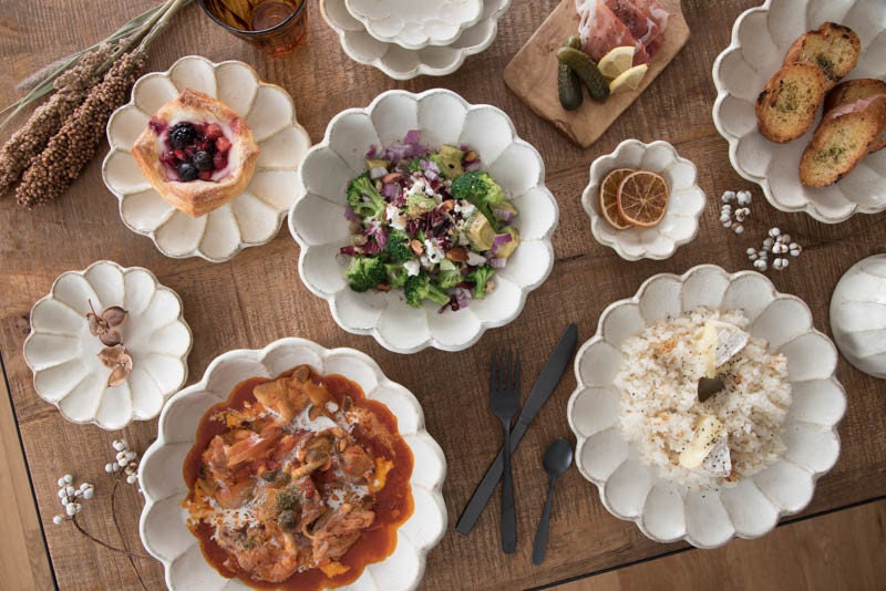 RINKA porcelain plate and bowl Kaneko Kohyo Pottery 小兵製陶所