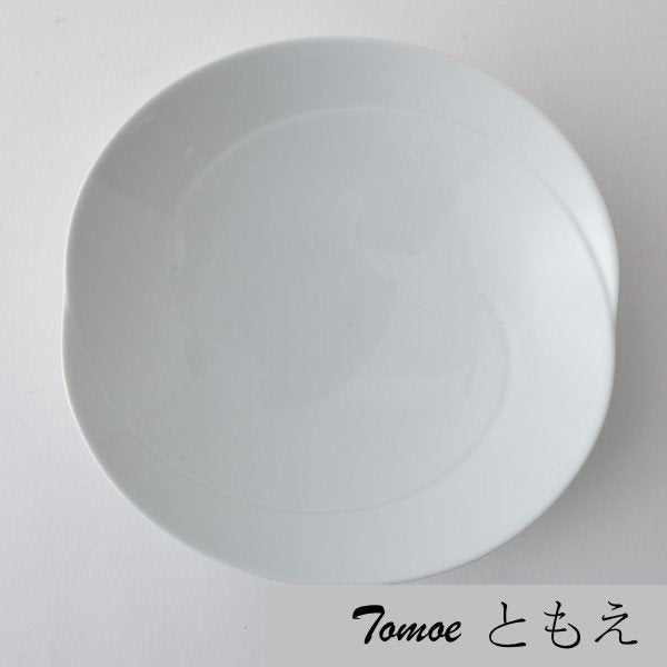 Hakusan Porcelain TOMOE Main Dish Deep Dish - Good Design Award Winner, white