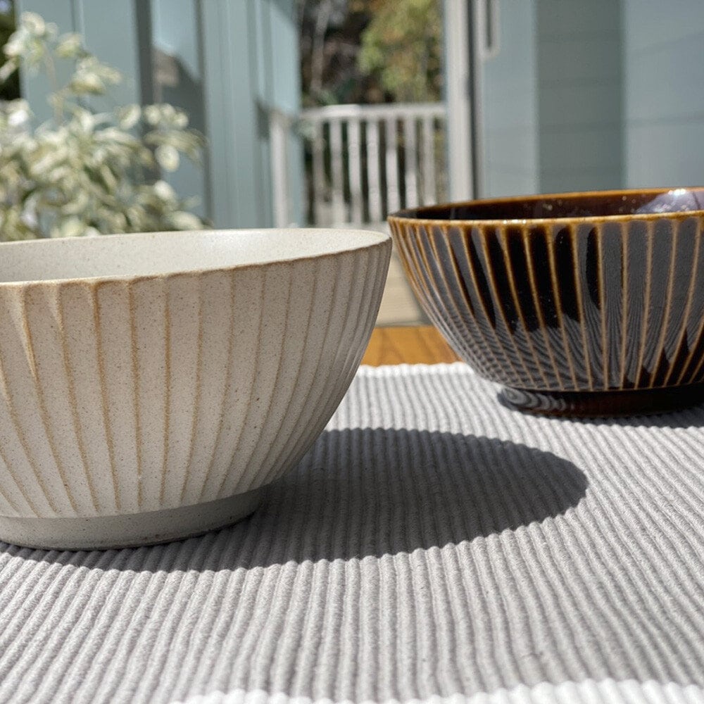 Mitanitouki Handmade Minoware Cafe Vibe Small Rice Bowl, Pair of 2
