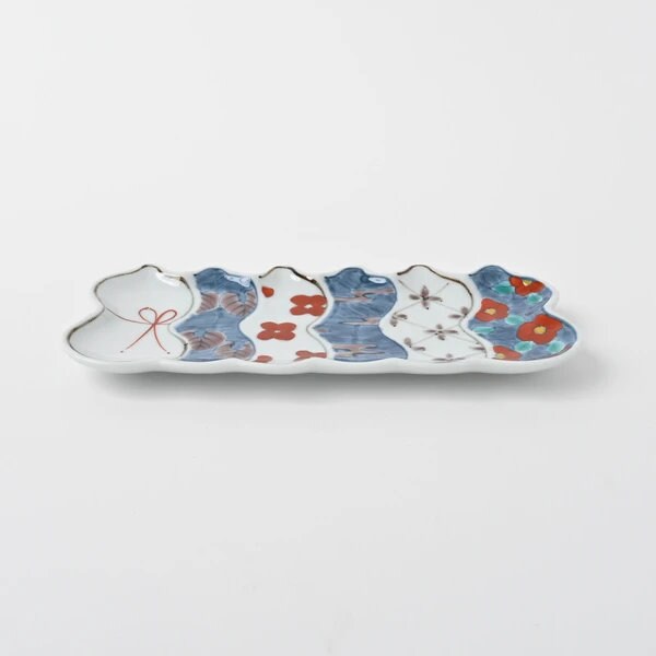 Arita Ware "Six Gourds" Rectangle Plate by TOKUSHICHI KILN 徳永製陶所 徳七窯