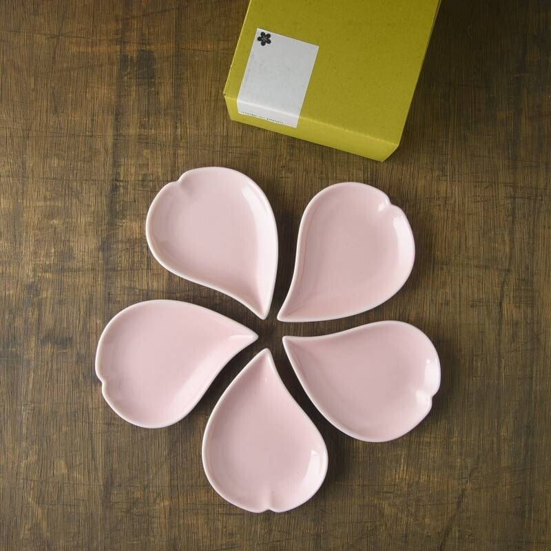 Oda Pottery Sakura Sauce Plate Set, Minoware