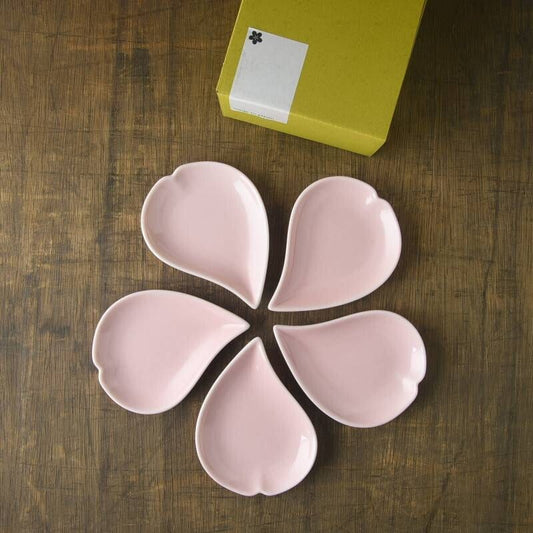 Oda Pottery Sakura Sauce Plate Set, Minoware