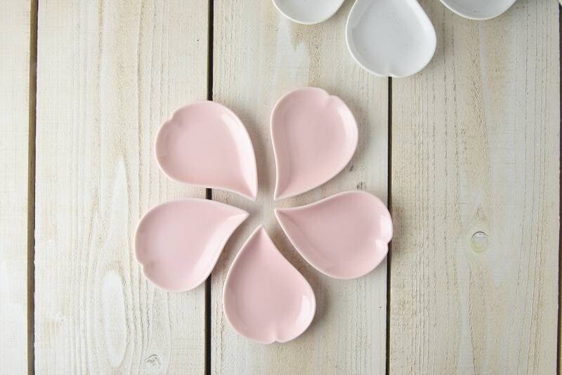 Oda Pottery Sakura Sauce Plate Set, Minoware