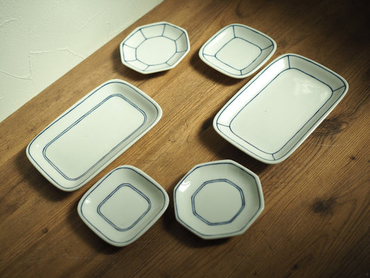 Assortment Set of 3 Blue and White Side Dishes - KANESE NODA 記幸窯