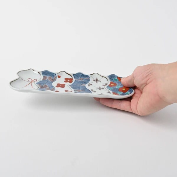 Arita Ware "Six Gourds" Rectangle Plate by TOKUSHICHI KILN 徳永製陶所 徳七窯