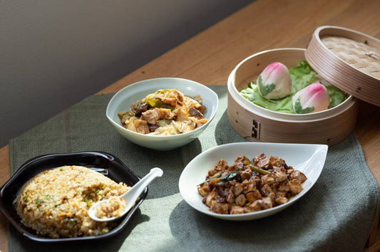 Miyama "tasuhana" Chinese Cuisine Assortment of 3 Plate and Bowl Set - Miyama深山食器