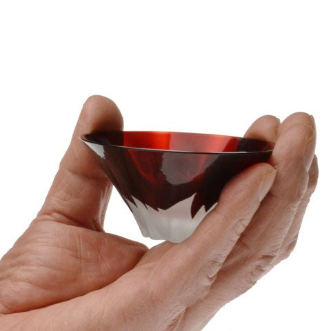 Mt. Fuji Sake Cup Glass Edo Kiriko - Tajima Glass 田島硝子