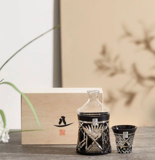 Yachiyo-cut Faceted Sake Set