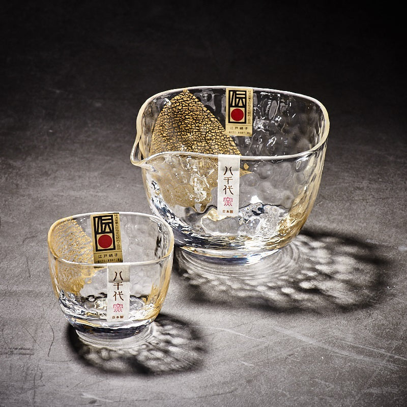 Gold Leaf Decorated Sake Set