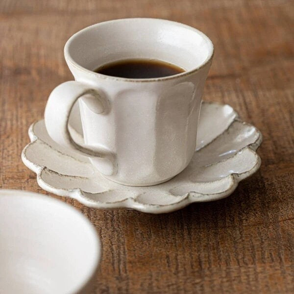 RINKA porcelain mug 12cm, saucer 15.5cm
