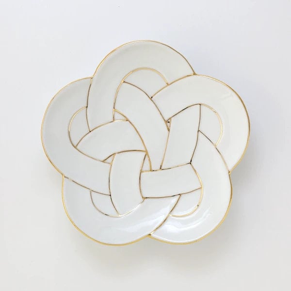 Arita Ware "Musubi" (Knot Series) Plate - Taseigama(田清窯)