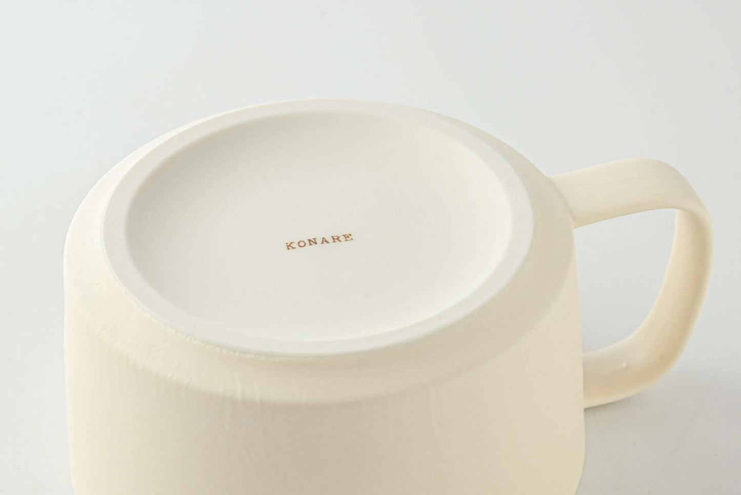 Yamatsu KONARE "moment" coffee mug and saucer - Cream Color 晋山窯