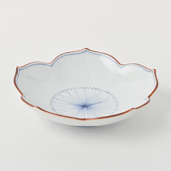 Koringama Chinese Bellflower Shape Japanese Small Bowl and Plate Set