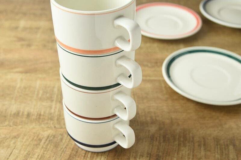 Koyo Toki Wild Village stackable coffee cup and saucer